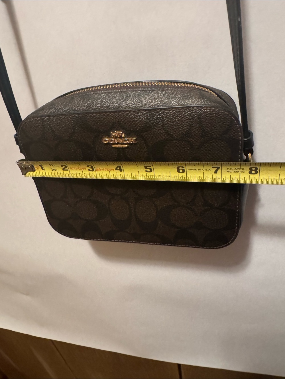 Coach mini Jamie small crossbody purse  signature camera canvas bag - Picture 9 of 10
